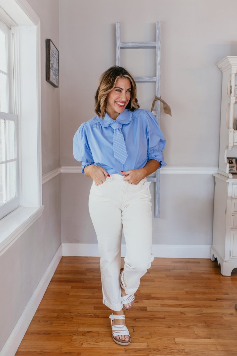 Clean Girl Classic Top In Blue