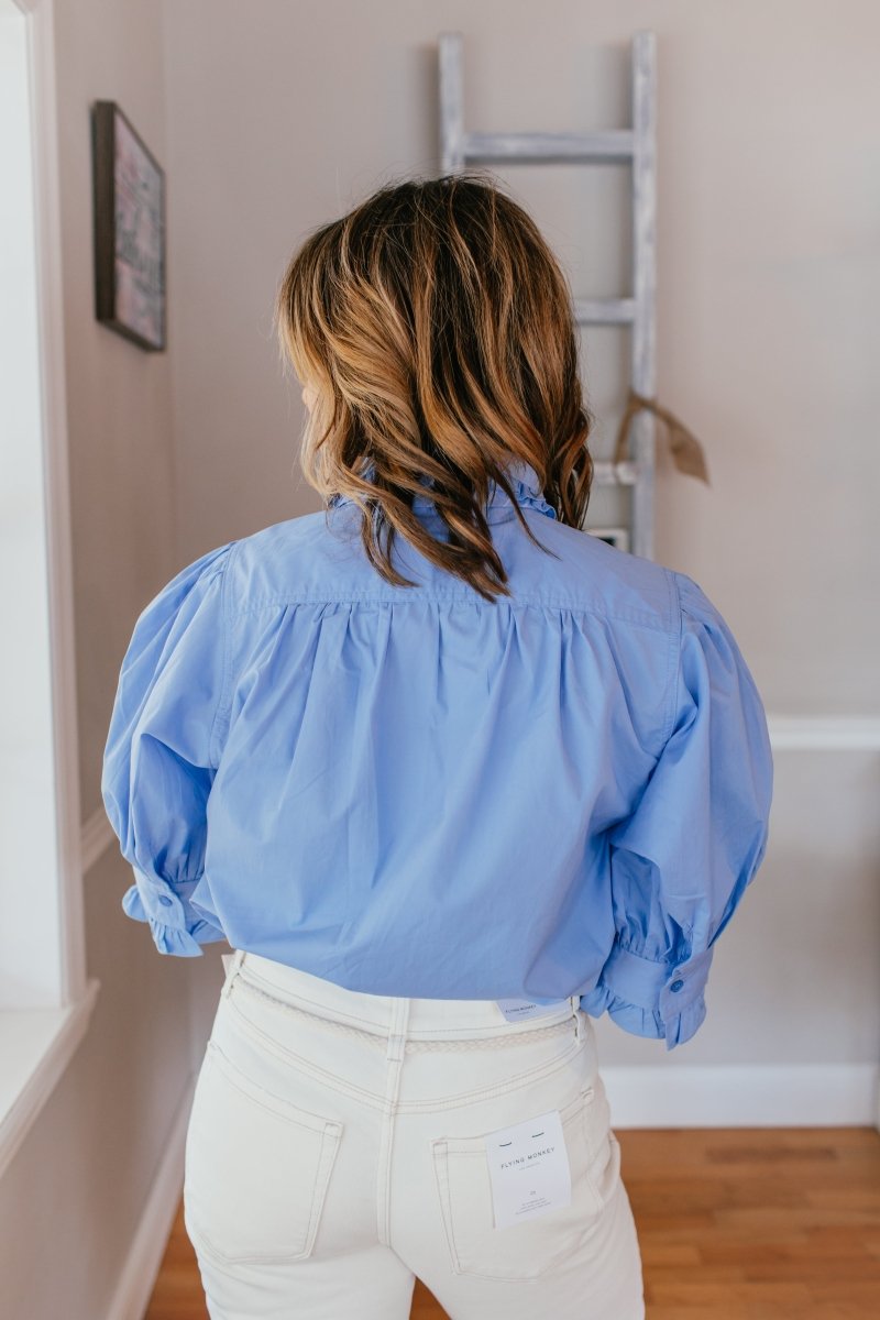 Clean Girl Classic Top In Blue
