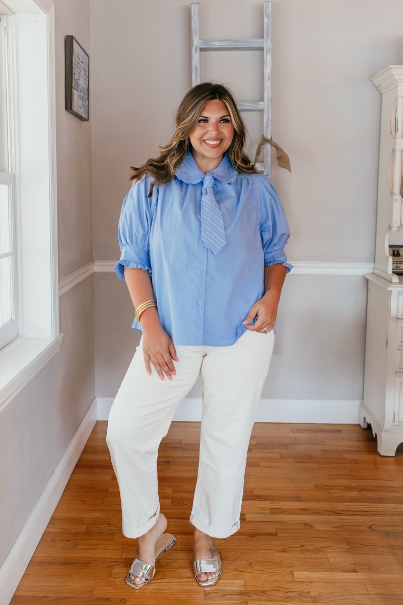 Clean Girl Classic Top In Blue