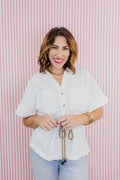 Coastal Ease Linen Top