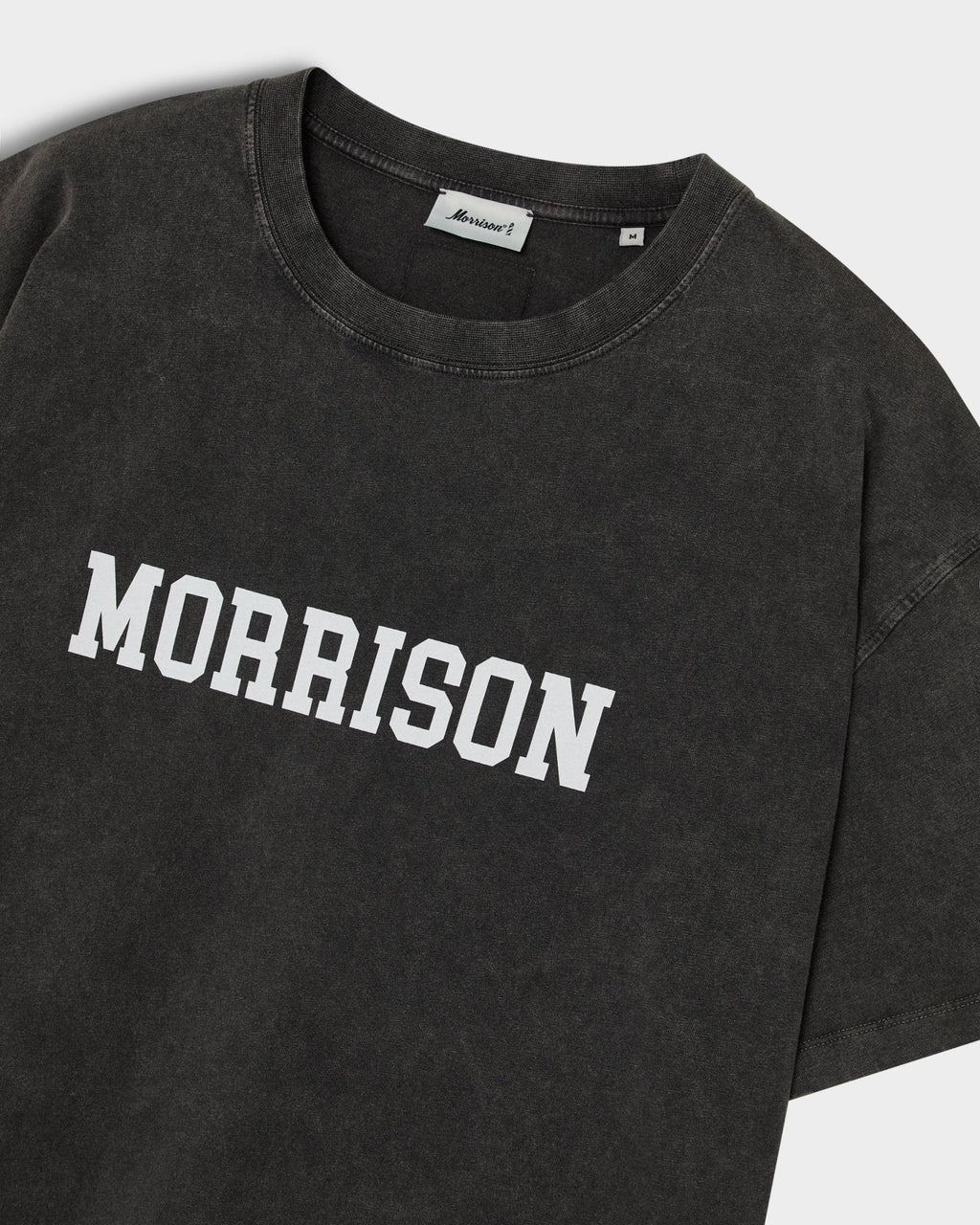 COLLEGE BLACK BOXY TEE