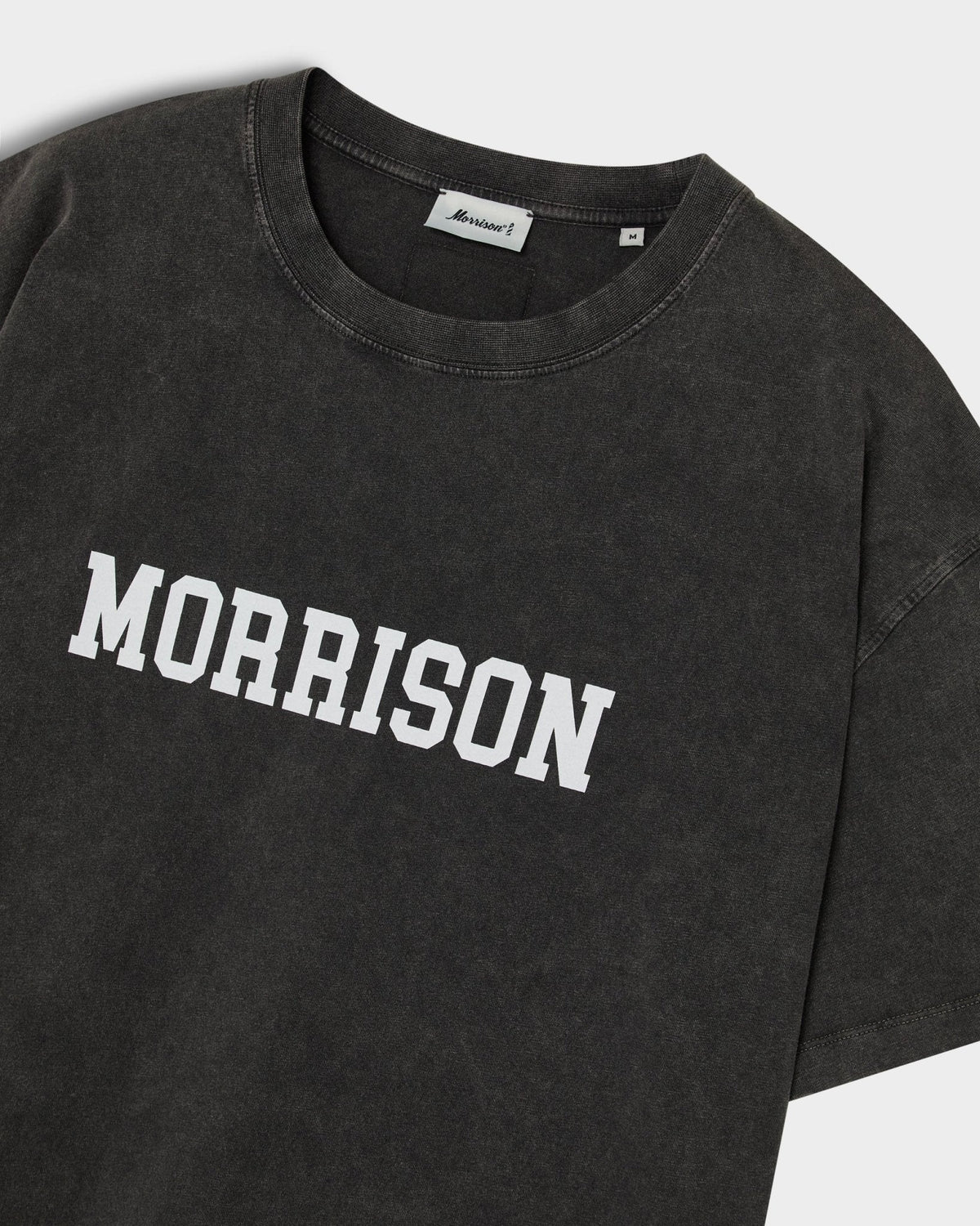 COLLEGE BLACK BOXY TEE