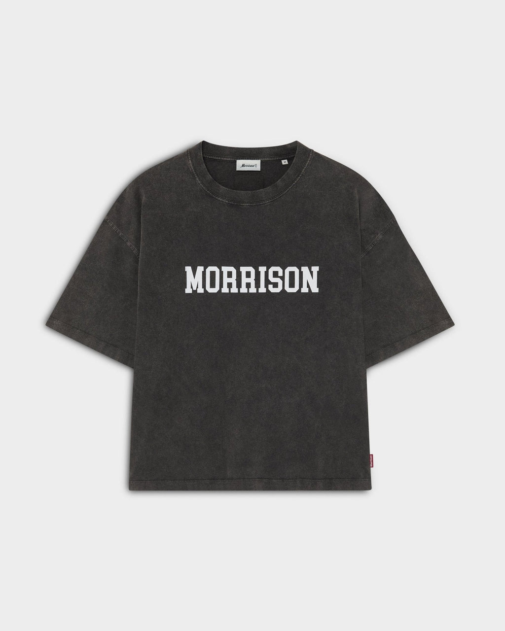 COLLEGE BLACK BOXY TEE