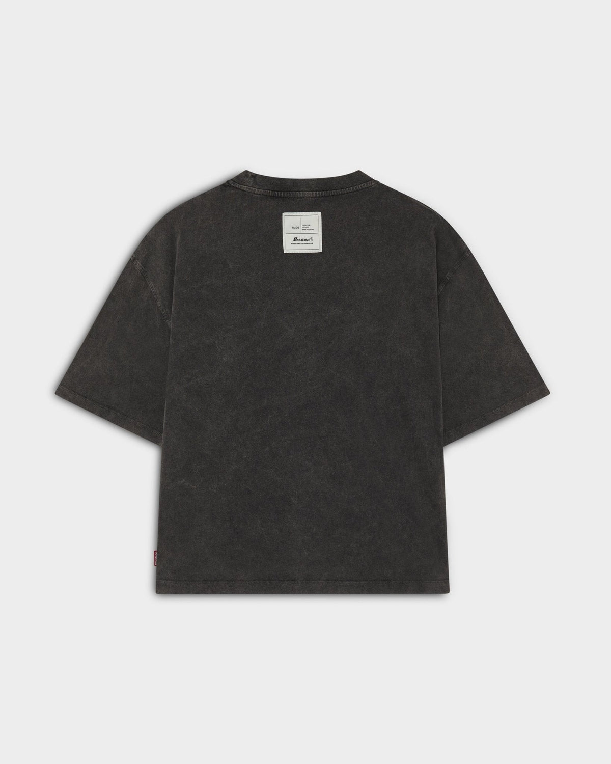 COLLEGE BLACK BOXY TEE