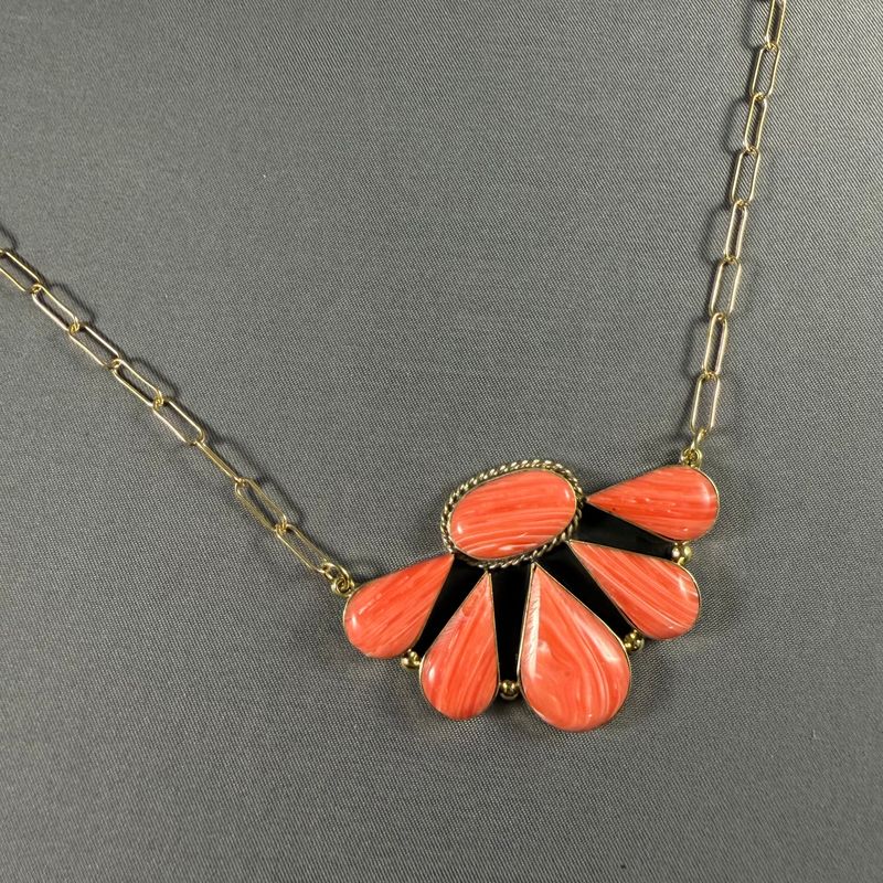 Boho Sol: Coral Sunset Statement Necklace