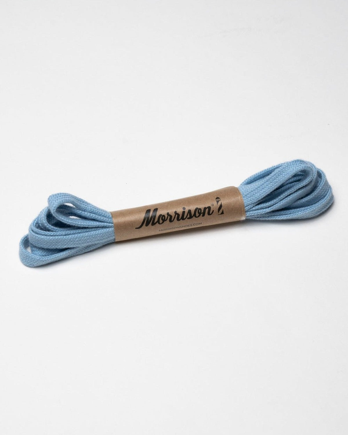 Sky blue flat laces