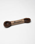 Dark brown flat leather laces