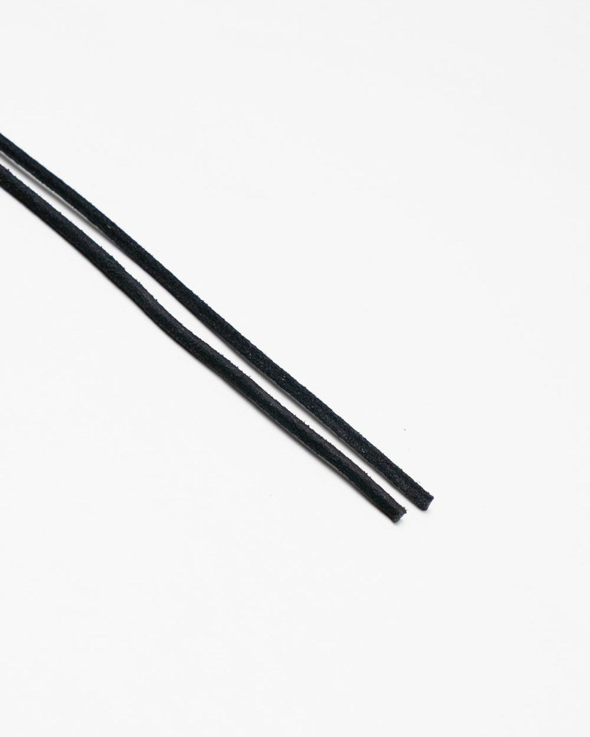 Round black leather laces