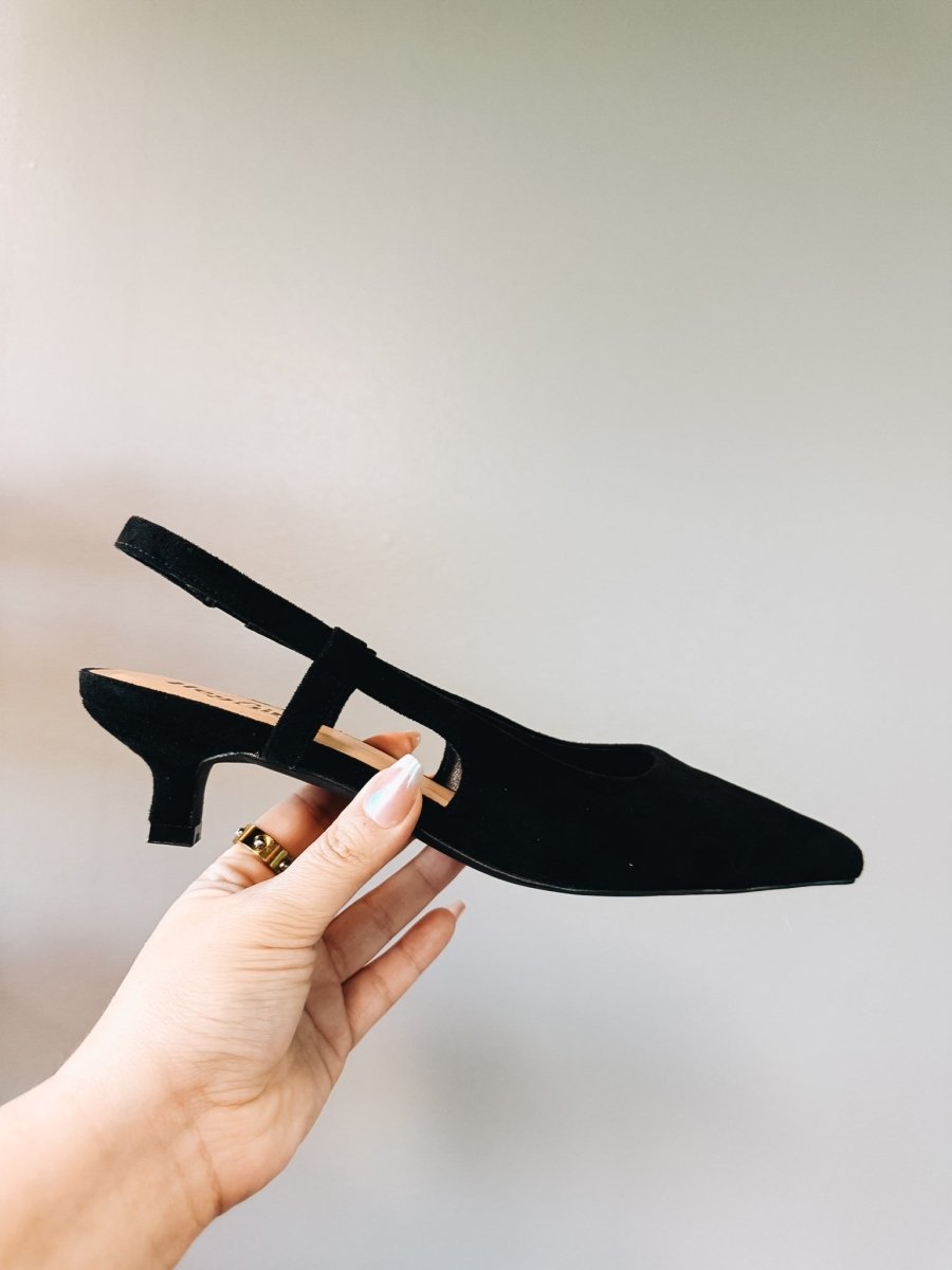Corky's Black Faux Suede Kit N Caboodle Heels