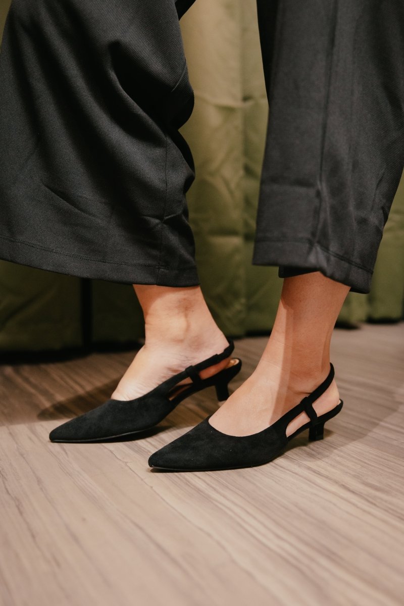 Corky's Black Faux Suede Kit N Caboodle Heels