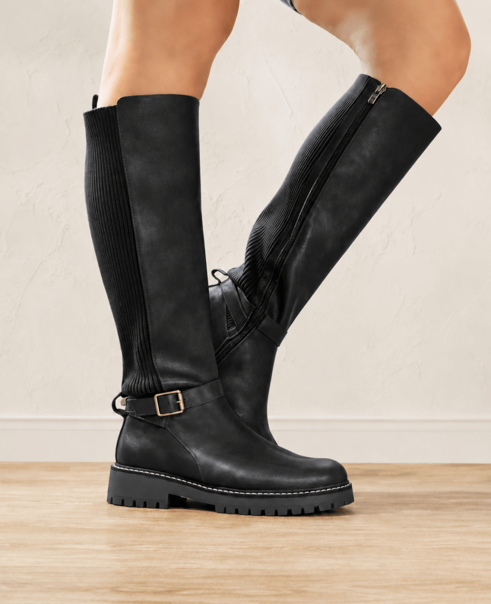 Corky's Black Let's Grab Coffee Boots Wide Calf Friendly