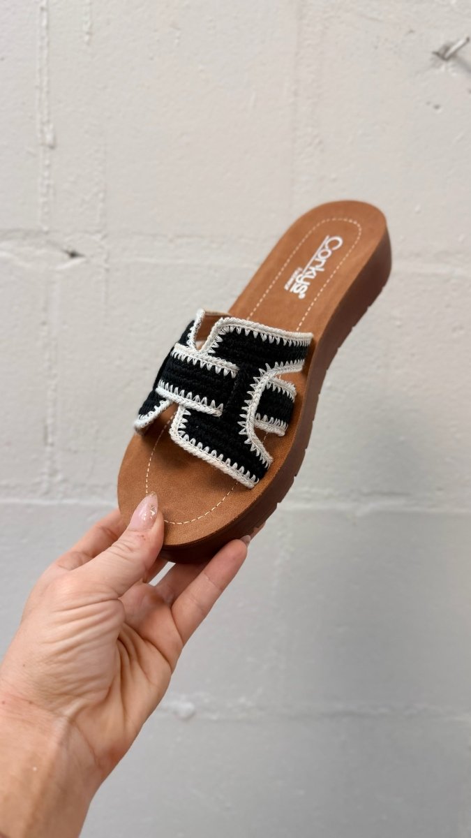 Corky's Black On The Edge Sandals