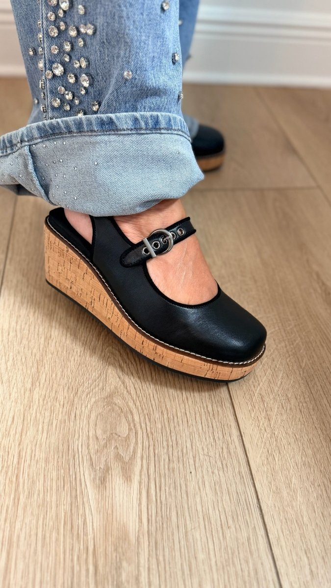 Corky's Black Pity Party Sandals