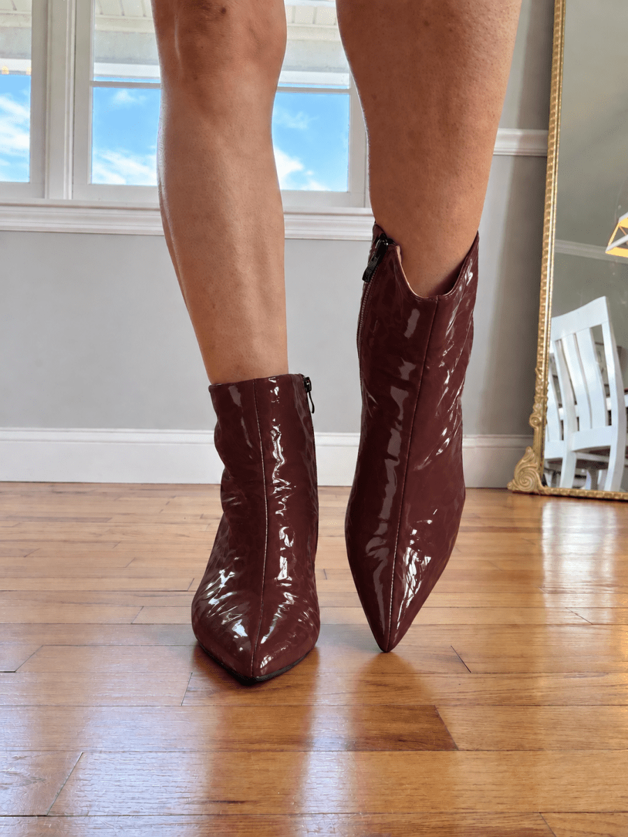 Corky's Burgundy Patent Gold Digger Boots
