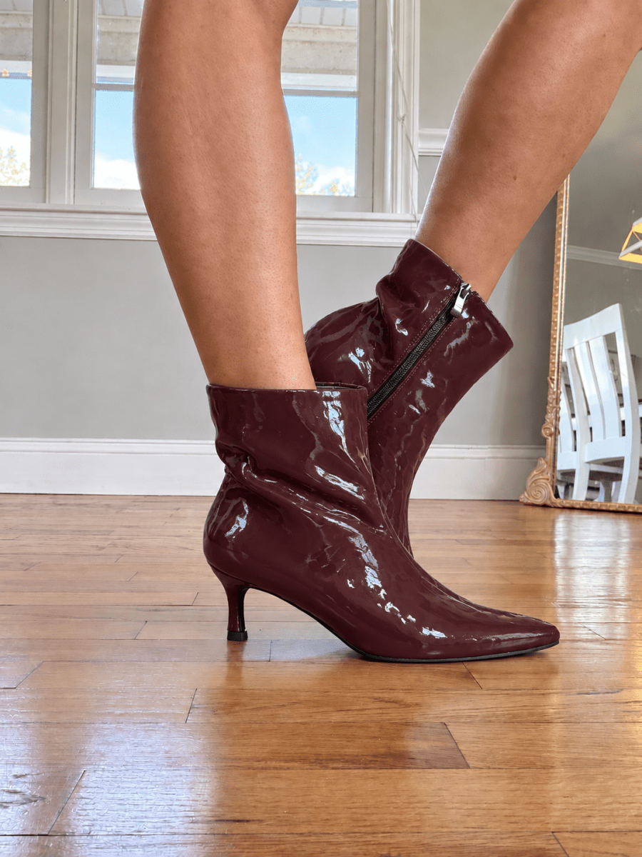 Corky's Burgundy Patent Gold Digger Boots