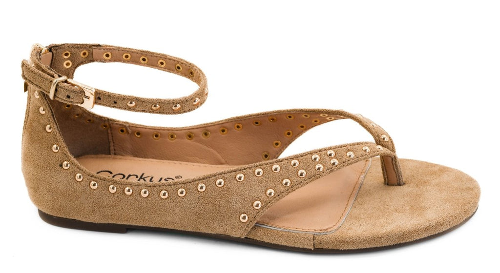 Corky's Camel Faux Suede Don't Be Cringy Sandals
