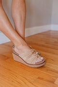 Corky's Camel Faux Suede Miss Understood Wedges
