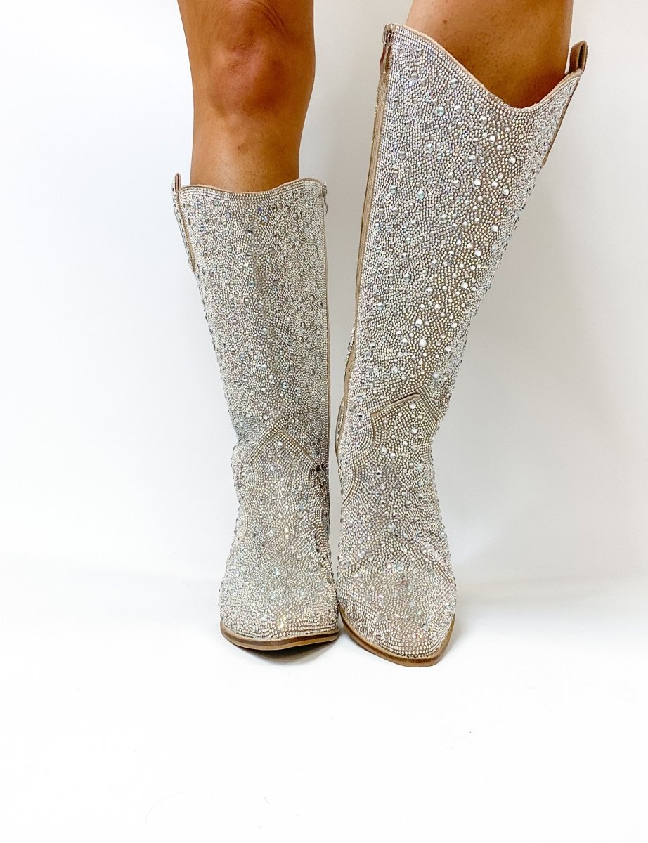 Corky's Clear Rhinestone Pony Up Boots