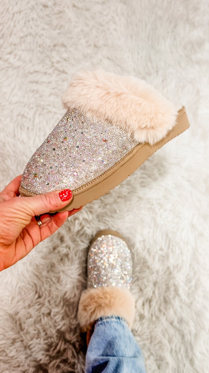 Corky's Clear Rhinestones Let's Order In Shoes