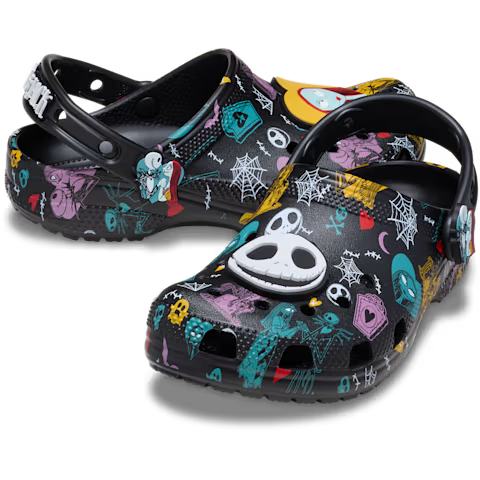 CROCS Disney The Nightmare Before Christmas Jack and Sally Classic Clog Kids Sandals