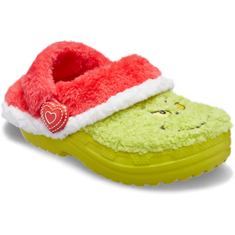 CROCS Grinch Classic Lined Clog Kids Sandals