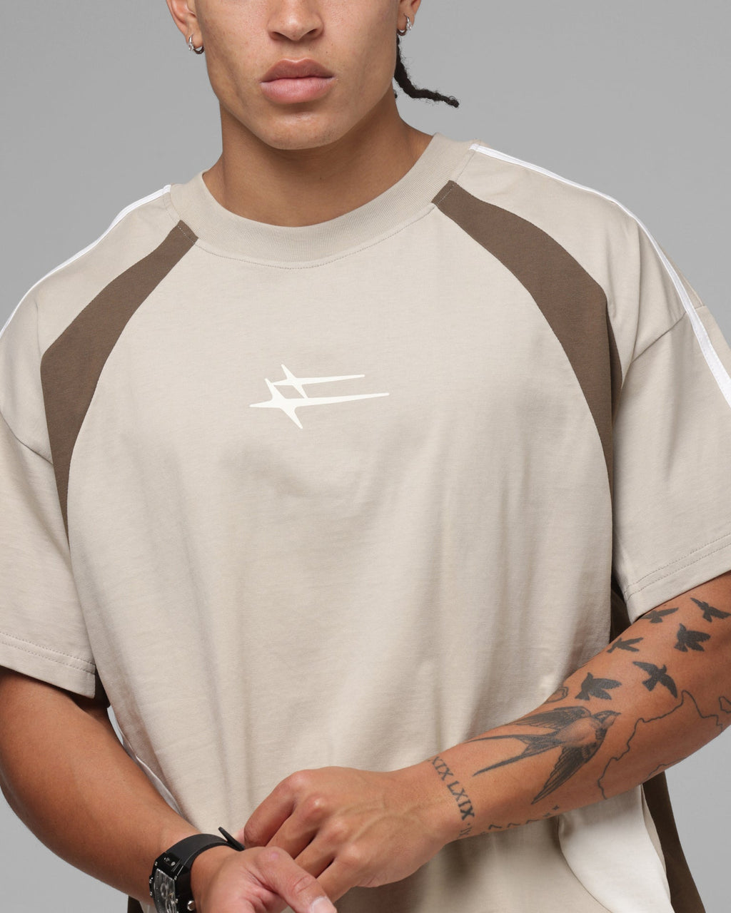 Loiter Hybrid Tek T-Shirt Stone