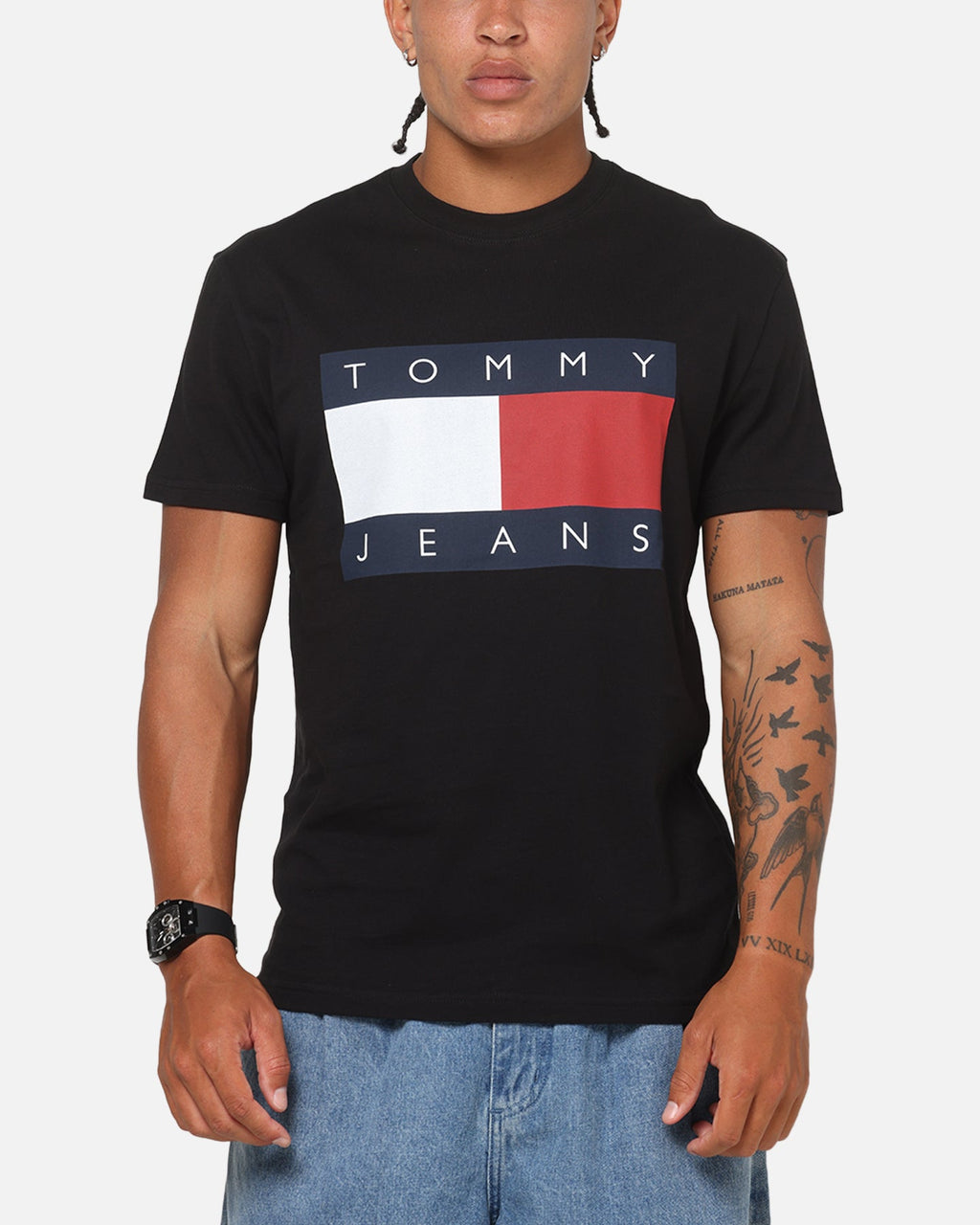 Tommy Jeans Regular Flag T-Shirt Black
