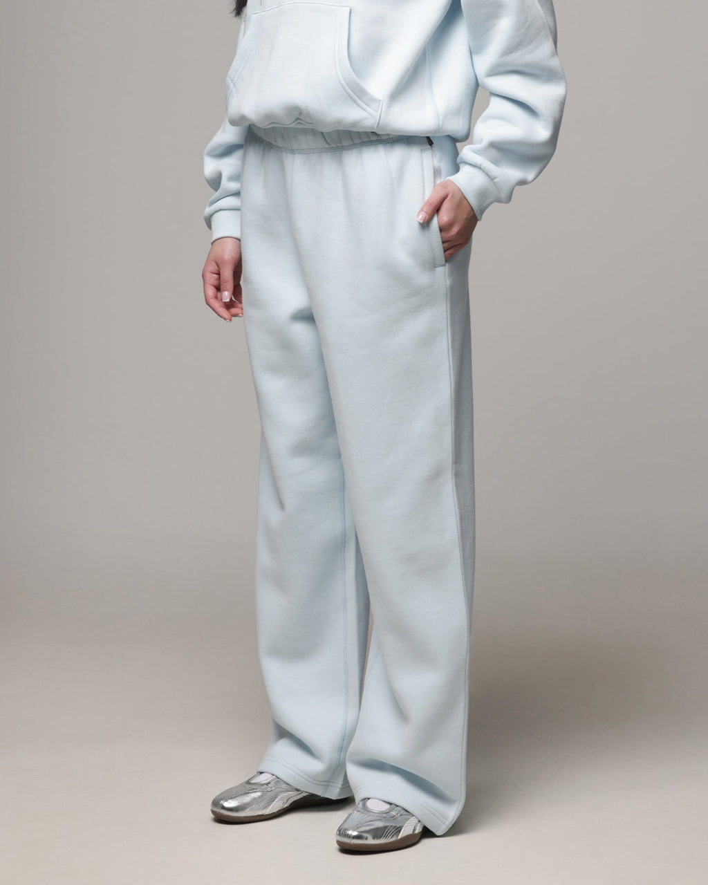 American Thrift Women's Straight Leg Trackpants Light Blue