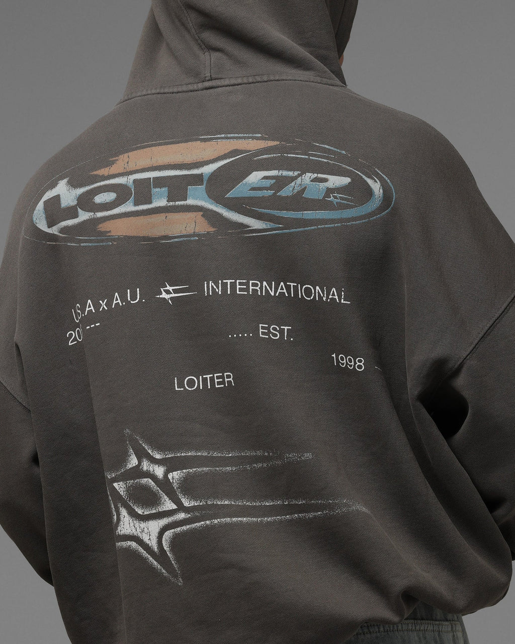 Loiter Speedform Hoodie Washed Charcoal