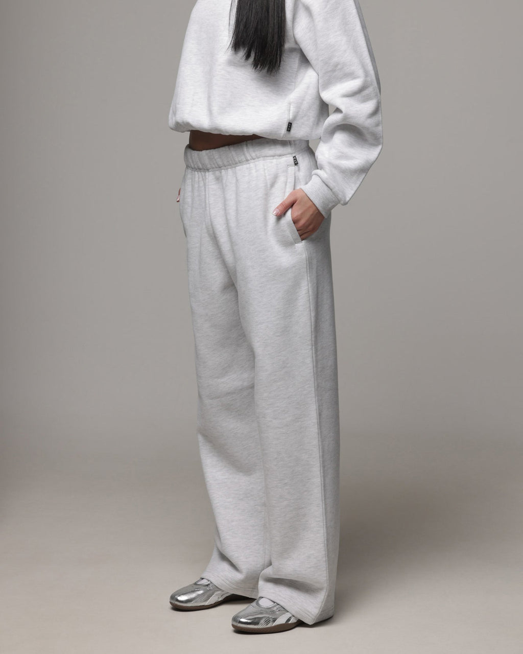 American Thrift Women's Straight Leg Trackpants Grey Heather