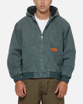 Carre Sherpa Lined Hoodie Forest Green