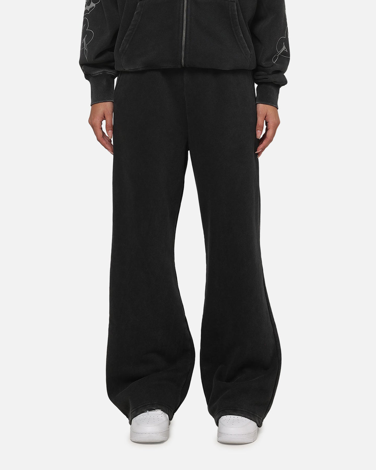 Ed Hardy Women's Rose Trackpants Washed Black