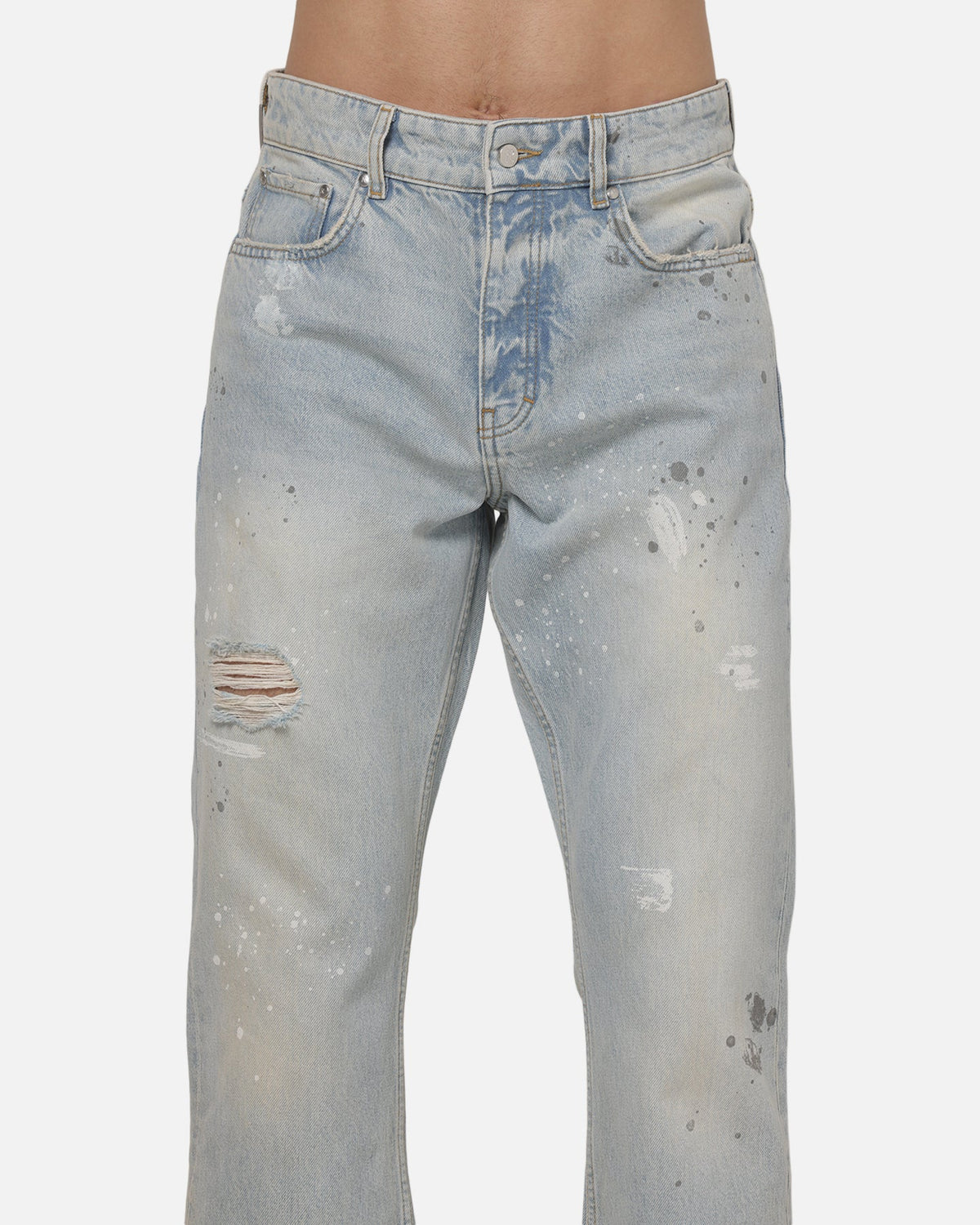 Represent Painted Denim Jeans Coastal Blue