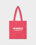 FAKE RED STRIPES TOTE BAG
