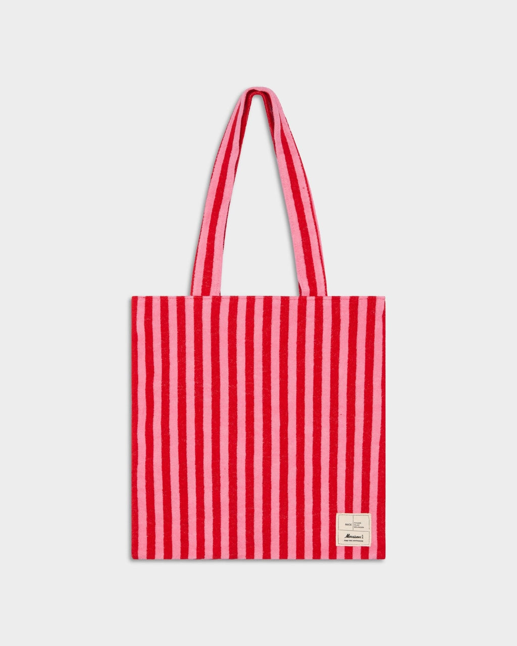 FAKE RED STRIPES TOTE BAG