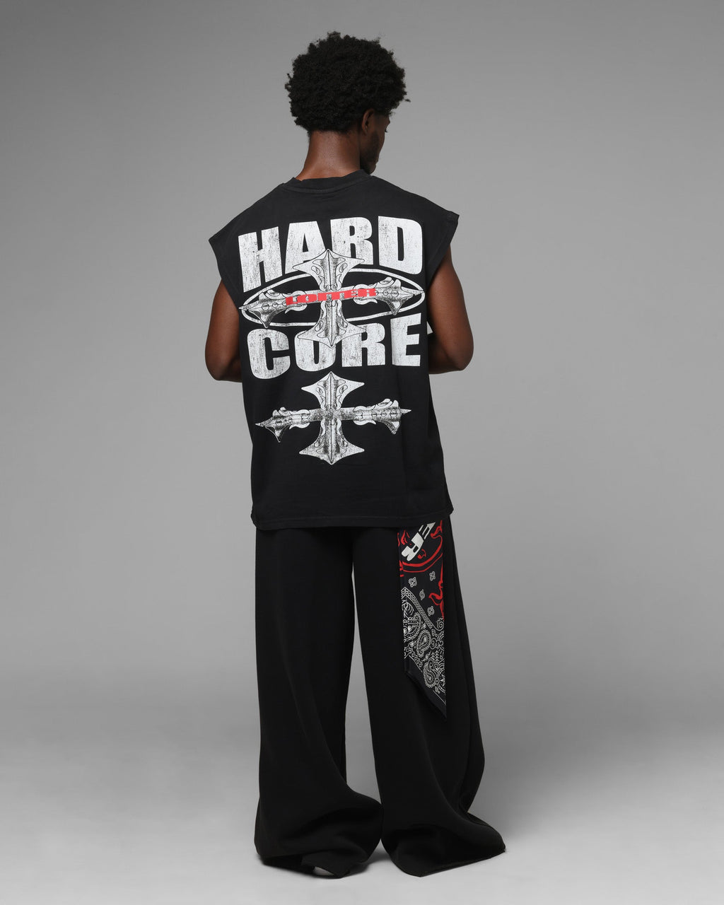 Loiter Hardcore Muscle T-Shirt Washed Black