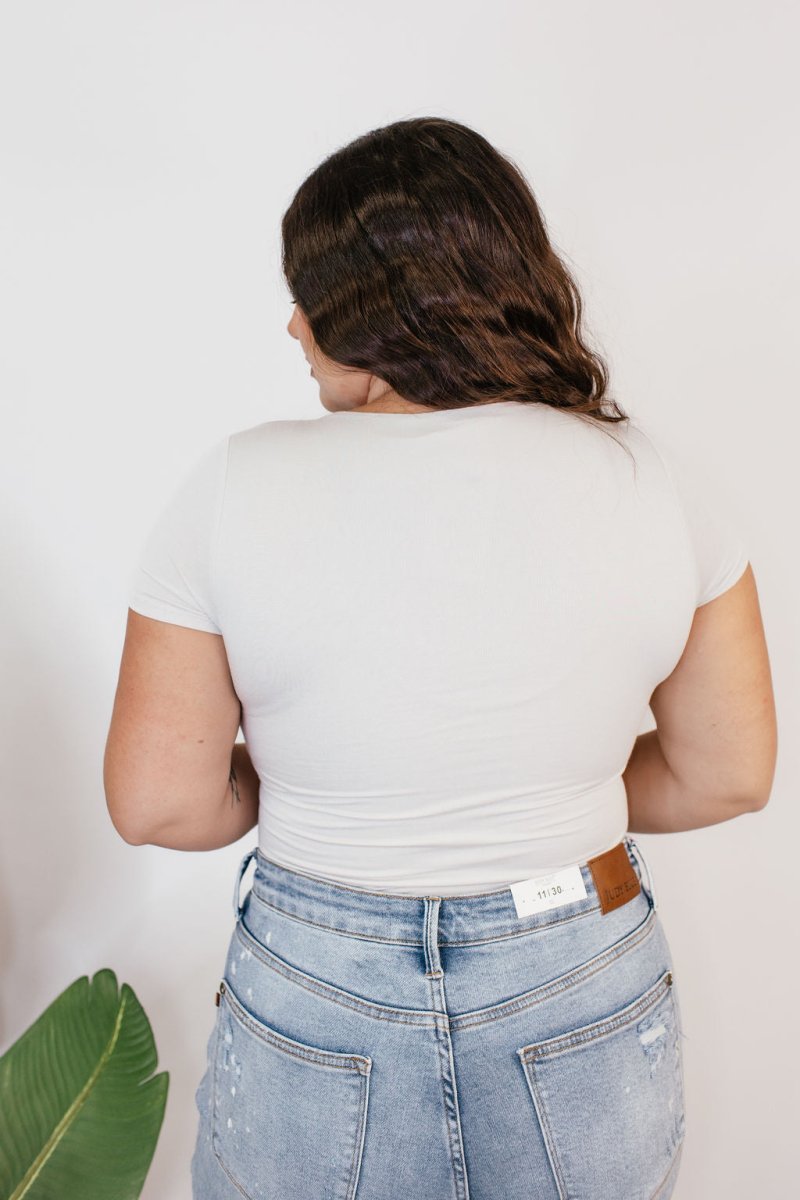 BLACK FRIDAY DEAL:Flawless Fit Bodysuit in Silver - FINAL SALE