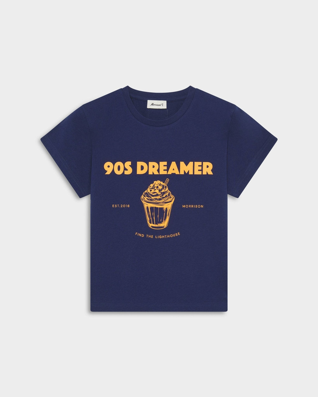 FREEZED NAVY SLIM CROP TEE