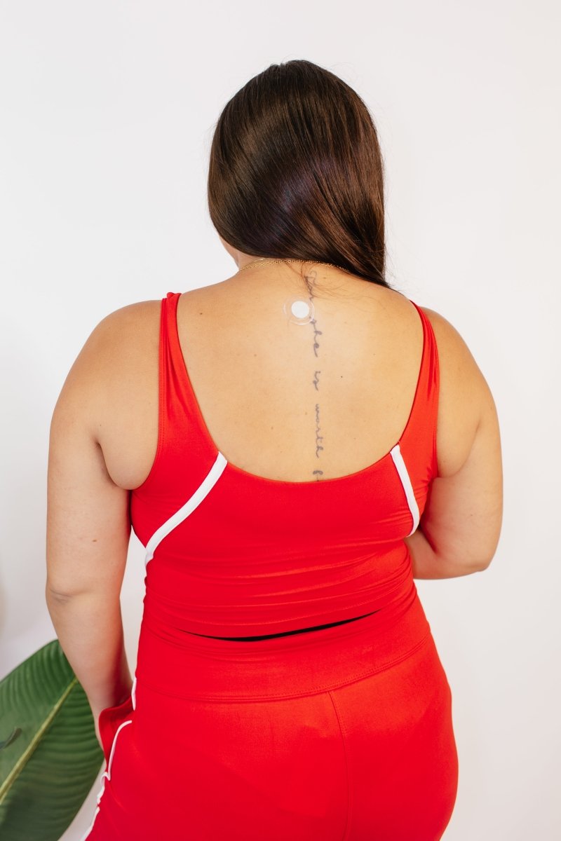 BLACK FRIDAY DEAL: Game On Red Racer Crop Top - FINAL SALE