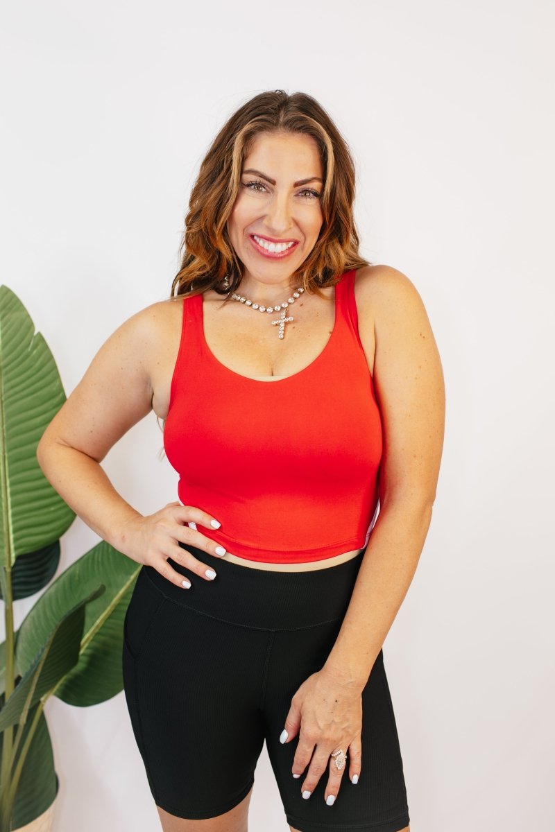 BLACK FRIDAY DEAL: Game On Red Racer Crop Top - FINAL SALE