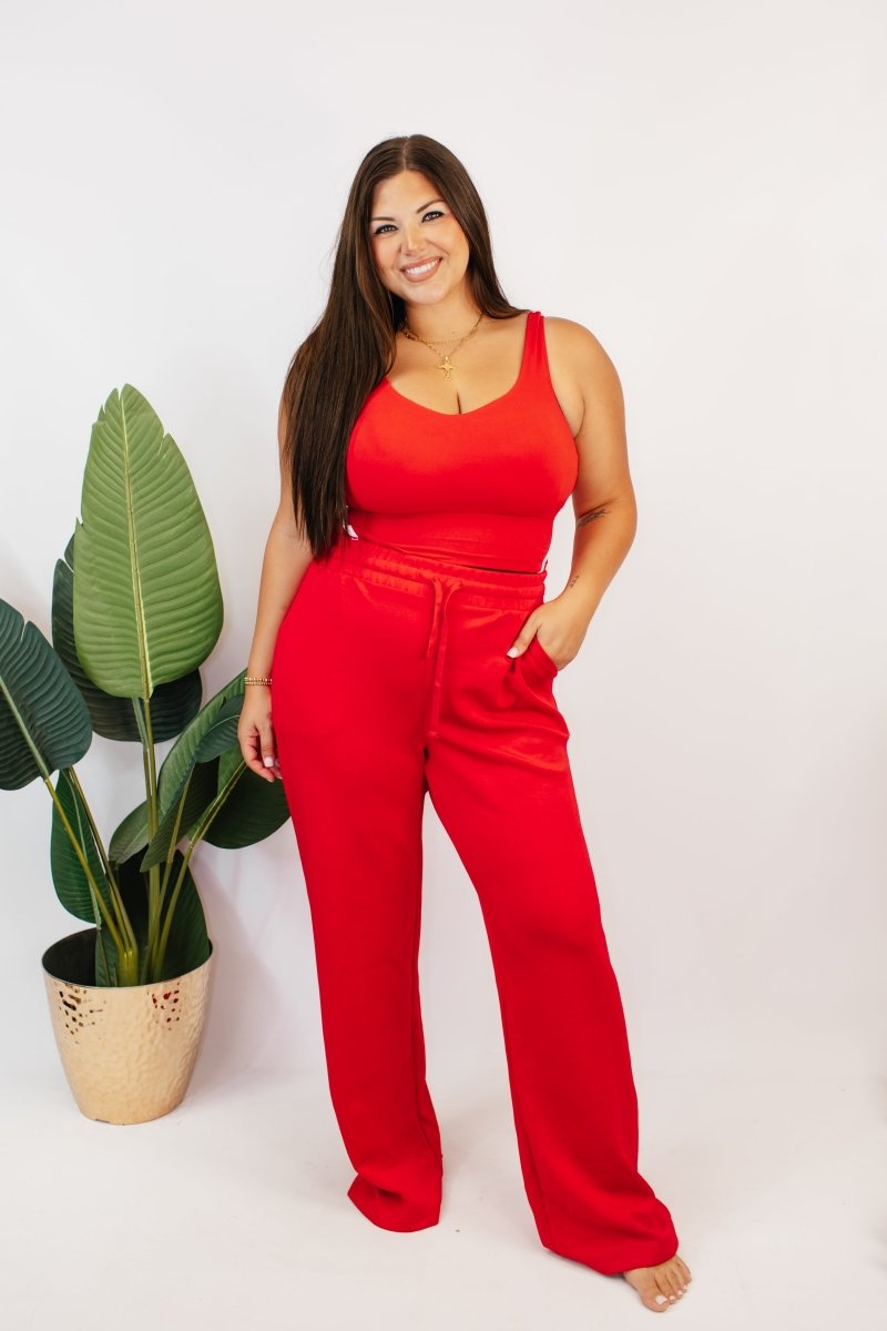 BLACK FRIDAY DEAL: Game On Red Racer Crop Top - FINAL SALE