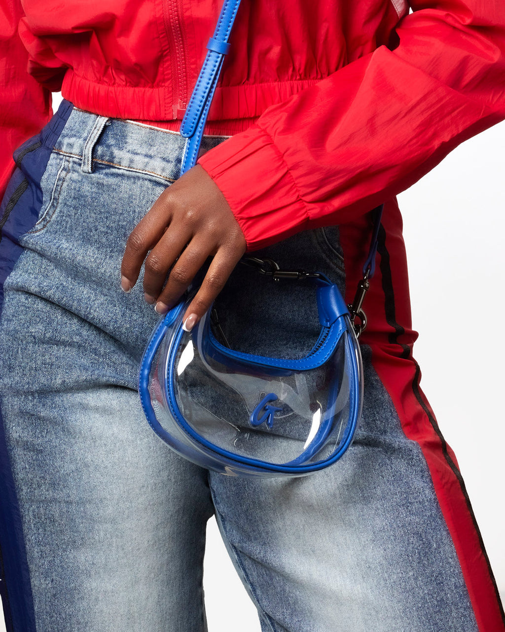 NANO CLEAR HOBO BAG - BLUE