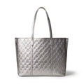 XL MONOGRAM SLEEK TOTE - PLATINUM