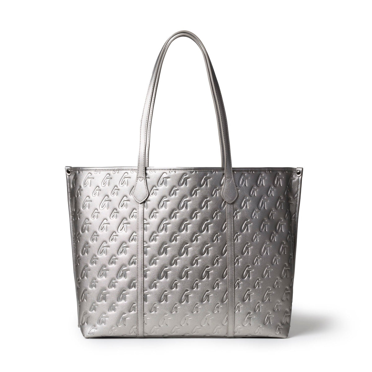 XL MONOGRAM SLEEK TOTE - PLATINUM