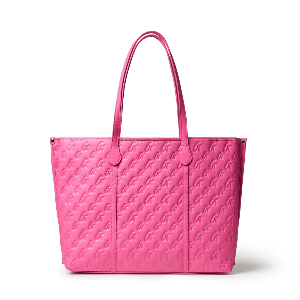 XL MONOGRAM SLEEK TOTE - HOT PINK