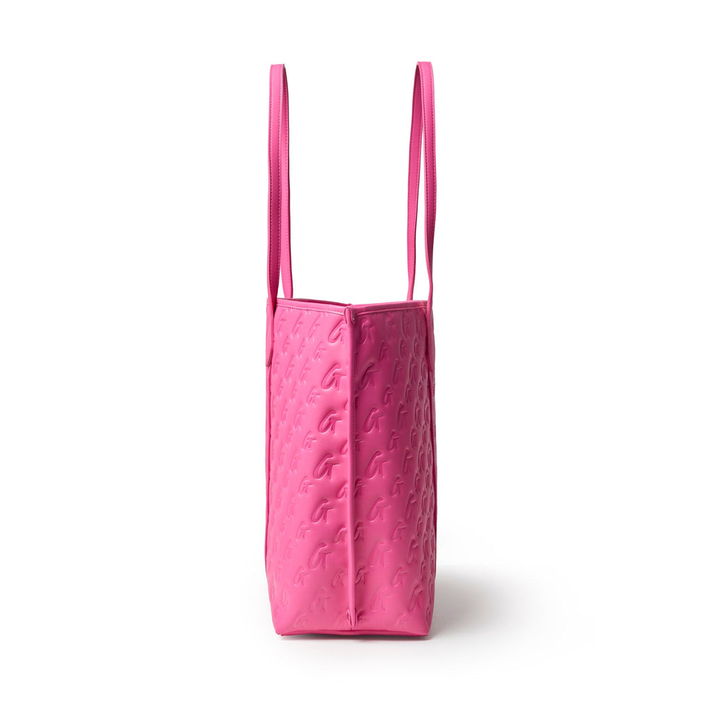 XL MONOGRAM SLEEK TOTE - HOT PINK