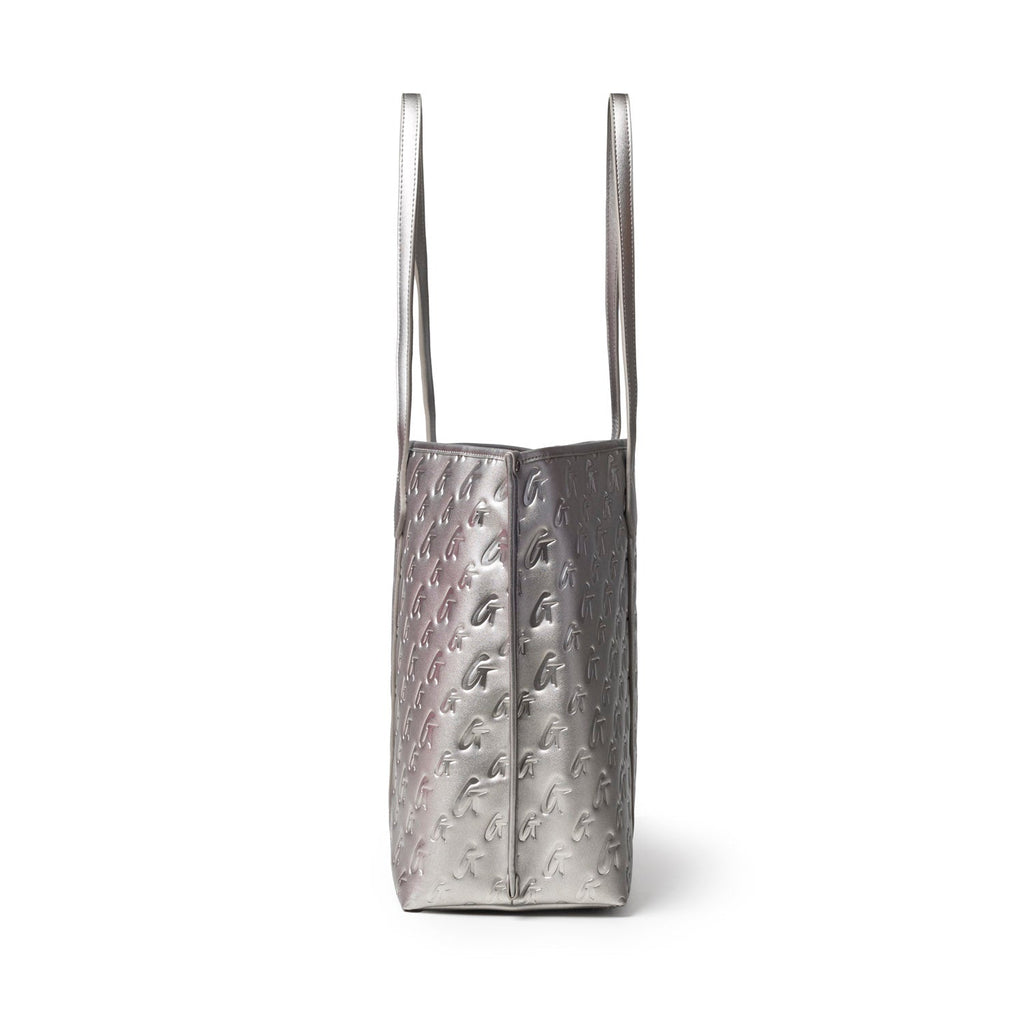 XL MONOGRAM SLEEK TOTE - PLATINUM