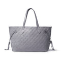 NO WRISTLET MONOGRAM GLAM TOTE - GRAY