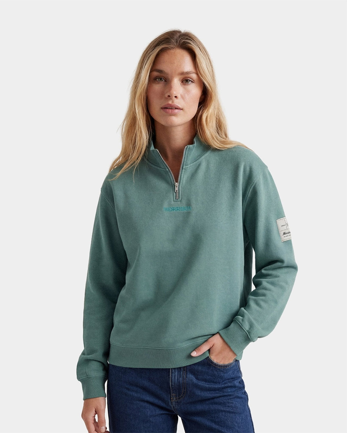 GREEN REGULAR HALF ZIP