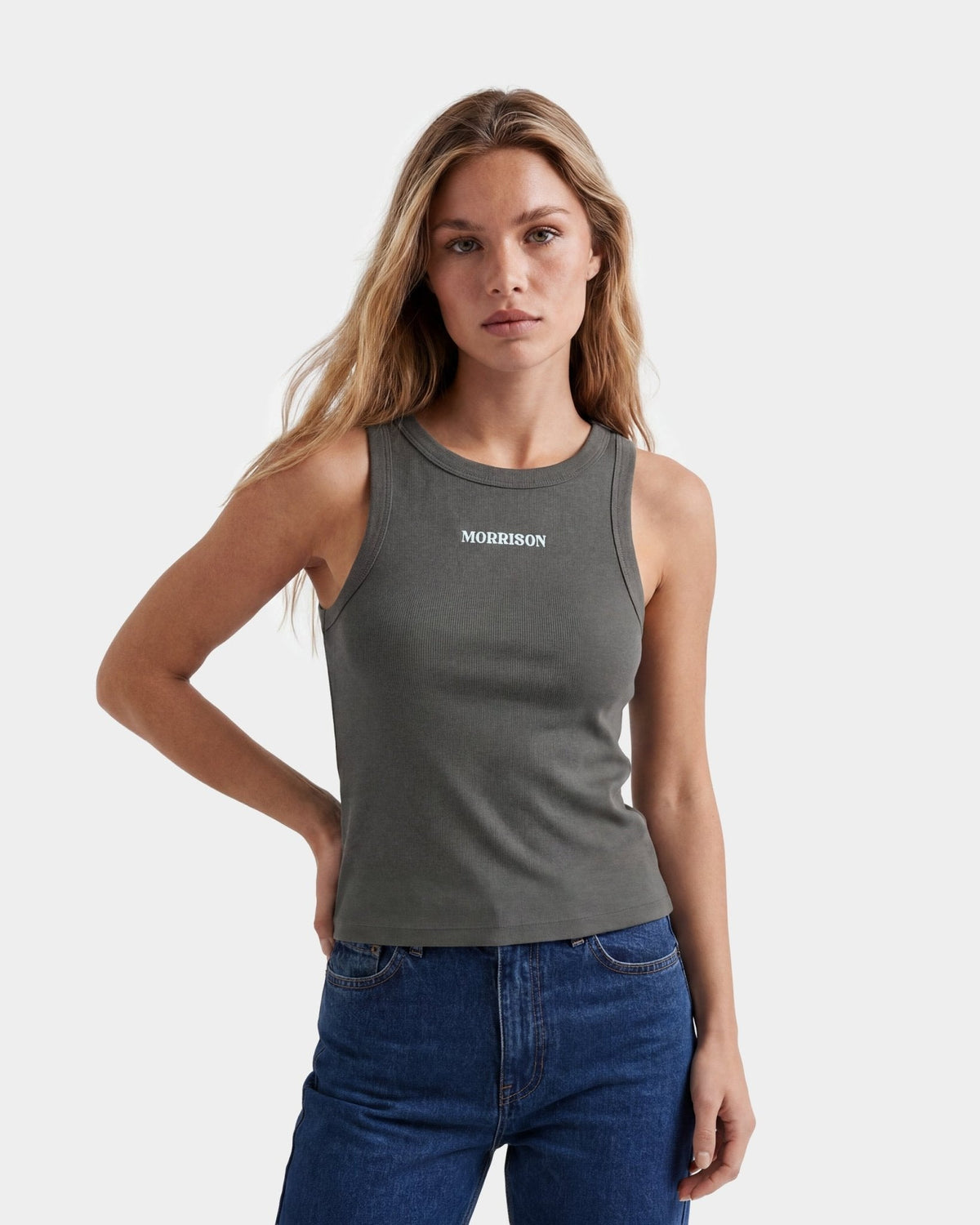 GREY SLIM TANK TOP